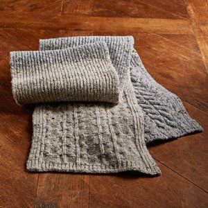 Grey Color Blocked Scarf